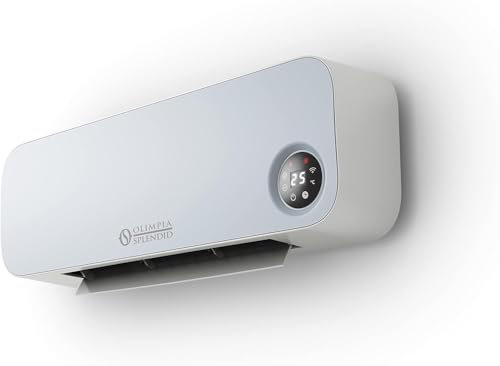 Olimpia Splendid 99264 Caldo Sky B Wifi Termoventilatore Ceramico A Parete Con WiFi e Voice Control 2.000 W, 220-240 V, Timer, Termostato, Ventilazione, Telecomando, Indicatori Led, Colore Blu