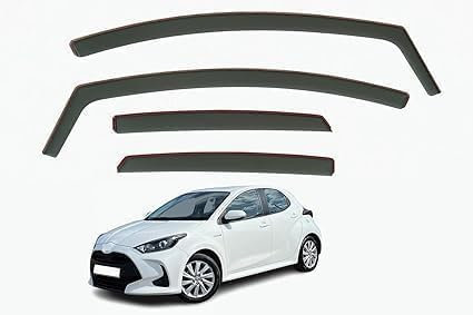 APARC Auto Windabweiser für Toyota Yaris 5-Door Hatchback 2021-2024, Seitenfenster Abweiser Visiere Regenschutz Türen Regen Augenbraue Zubehör