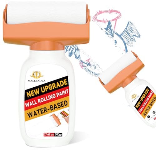 Vernice Bianca Muro Interno 500g, Pittura Bianca per interni, Kit di Riparazione Portatile e Integrato, Vernice a Base d'Acqua a Rapida Asciugatura, per Ampie Aree di Cartongesso