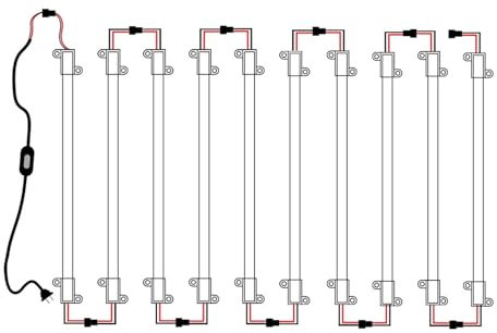 wenwendianzi LED Leuchtstoffröhre AC220V 50cm 72LEDs Hohe Helligkeit Nacht Bar 2835 Streifen Energiesparende Lampe for Home Küche Schrank Wand Dekor(Transparent Cover,10PCS_Natural White)