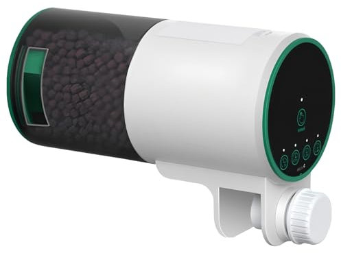 Futterautomat Aquarium, Aquarium Futterautomat mit Timer-Funktion und 250 ml Fassungsvermögen,Fischfutterautomat Geeignet für die Fütterung von Goldfischen und Schildkröten im Urlaub.