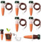 Dispositivo de Riego por Goteo,Cono de arcilla con manguera de sistema de riego,Cono de riego,Sistema de riego automático para plantas de interior y flores,Dispensador de Agua para Plantas