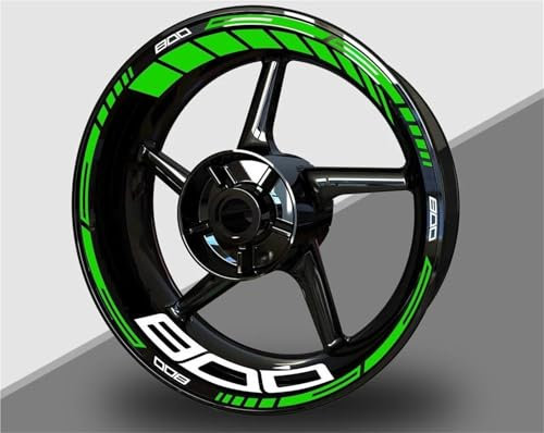 SYMWBD Reflectivas Adhesivos para Llantas De Motocicleta para Kawasaki Z800 Z 800 De 17 Pulgadas, Calcomanías Reflectantes para Llantas, Cinta De Rayas Pegatinas para Llantas