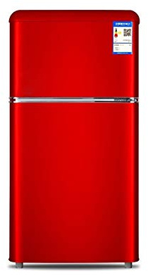 TVAFEDS Mini Fridge Color Small Refrigerator, Home Office Red, Two-door(Red)