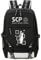 WANHONGYUE SCP Anime Cosplay Schultasche Rucksack Laptop Backpack mit USB-Ladeanschluss Schwarz / 2