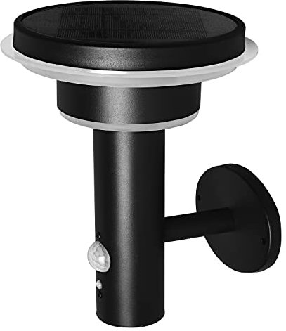 LEDVANCE Wandleuchte für Aussenanwendung | ENDURA STYLE | Solar Sensor WALL Double Circle | warmweiss | 6W | Schwarz