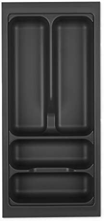 Orga-Box I Besteckeinsatz 219 x 473 lavagrau mit Perlstruktur für Tandembox Antaro/Intivo u. ModernBox im 30er Schrank Schubladeneinsatz