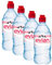 Lot de 4 bouteilles d'eau minérales naturelles avec bouchon 75 cl