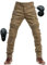 SHUOJIA Hombre Motocicleta Pantalones Jeans con Protección Motorcycle Biker Pant 4 X Equipo De Protección (Khaki,XXL)