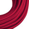 Cavo tessile vintage 2 crig | Cavo in tessuto, cavo elettrico 2x0,75 | 10m |. Cavo in poliestere per lampada | Tessile rosso-restringevo | Cavo di terra retrò da oplot