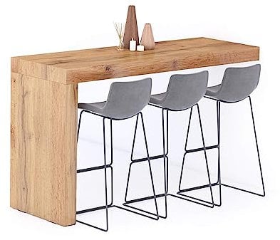 MOBILI FIVER, Evolution Küchenhalbinsel 180x60, rustikale Eiche, Made In Italy