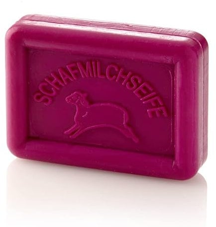 OVIS Schafmilchseife 100g - Waldbeere -Reinigung und Pflege mit Schafmilch in Papierverpackung / zero waste ohne Mikroplastik oder Mineralöl