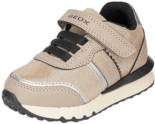 Geox Damen J FASTICS Girl B Sneaker, Rock/DK Silver, 37 EU