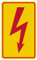 Aufkleber Sicherheitszeichen Hinweis „Blitz VDE 0105 C“ Warnung Schild Folie, signalgelb | Größen wählbar Made in Germany, Größen Name: 10x6cm