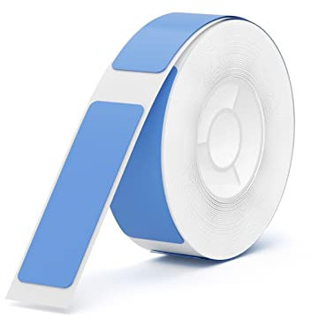 NIIMBOT D110/D11/D101 Etiketten Selbstklebend zum Beschriften,12 x 40mm Etikettendrucker Thermo Papier für Schule, Zuhause, Büro, Kleine Unternehmen,1 Rollen 160 Etiketten/Rolle (Blau)