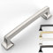 9BUILD 10 Pack Brushed Satin Nickel Kitchen Cabinet Handles 128MM Hole Center