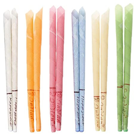 Tadipri 24 Piezas Velas Para Limpiar Los Oidos Limpiador De Oidos Cera Para Oidos Limpieza Y Eliminar El Cerumen, Velas Cónicas Para Relajación Y Limpieza, (6 Colores)