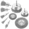 Wire Brushes Drills Set 9 pcs,Metal Brushes with 1/4-Inch Shank Brush - Wire Brush Wheel, Cup Brush and Tube Brush Kit for Cleaning Rust, Removing Paint and Wood