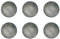 Björn, Collection Zen, Lot de 6 Assiettes à Dessert en Grès avec Email Réactif, Gris Bleuté - Compatible Micro-ondes et Lave-vaisselle