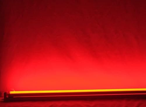 Tube LED TL Rouge - 9 Watt - 60 cm - Type de luminaire : ballast magnétique (courant des deux côtés du luminaire et du démarreur)