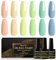 Shining She UV Nagellack,6 Farben Pastell Orange Gelb Grün Blau Matt Gel Nagellack,Gellack Soak-Off UV Schellack nagellack Set Farbgel für Gelnägel für Anfänger DIY Nailart,8ml