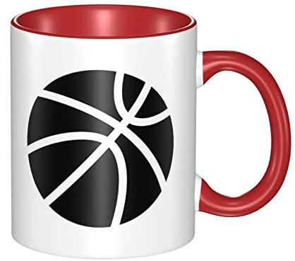 RFSHOP Color Inner Wall Mug Cup,Basketball Sport Mugs,Wide Tea Coffee and Hot Chocolate Cups - 330ml