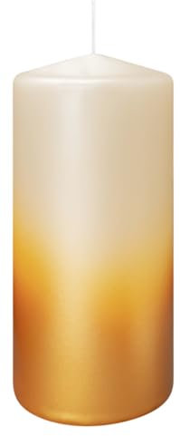 Wiedemann Kerzen Stumpenkerzen Golden Shine Creme/Gold 150 x Ø 68 mm, 4 Stück