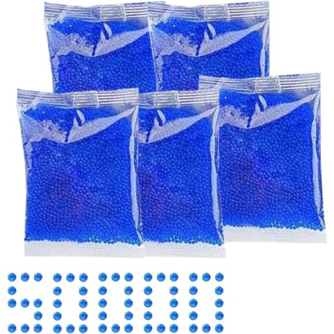 Gel Blaster Ammo, 50000 Pcs Refill Gel Balls, 7-8 mm Gel Blaster Bullets for Gel Blaster Gun, Gel Gun Ammo Refill for Teenagers and Adults 14+ (Blue)