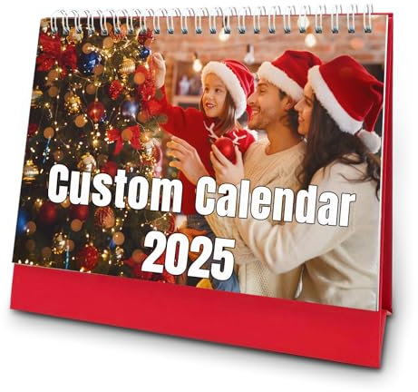 Personalisierter Tischkalender 2026 mit eigenen Fotos, Personalisierter Desktop Kalender, Fotokalender Selbst Gestalten, Tolle Geschenkidee für Weihnachten oder Geburtstag