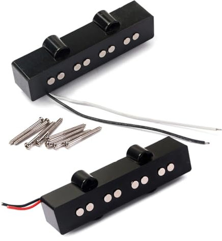 ifundom 4 Cordes Micro Basse Jb Micros Pour Guitare Basse Micros Basses Micro Manche Chevalet Micro Ouvert Black