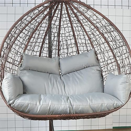 Eleganter Rattan-Hängesessel für 2 Personen, Ei-Hängestuhl, Schaukel, dick, rund, waschbar, exquisites Design