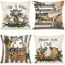 ZWJD Kissenbezug 40x40 Ostern 4er Set Outdoor Kissen Osterkissen Kissenhülle Leinen Kissenbezüge Osterdeko Modern Kissenhüllen für Sofa Wohnzimmer Zierkissen 40 x 40 cm