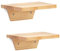 NIUBEST Kleine, schwebende Regale, Lautsprecherregal, Trapez-Wandregal für Tischlampe, Pflanzen, Dekoration, Holzleisten, schick für Wohnzimmer, Schlafzimmer, Küche, Büro, Kiefer, 20 x 15 cm, 2 Stück
