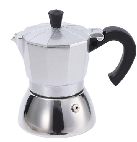 Cafetera de metal, cafetera antigua, cafetera espresso para estufa, cafetera espresso clásica, cafetera italiana tradicional, cafetera vintage para estufa