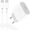 25W USB C Ladegerät Ladekabel für iPhone 16 15/16e 16 15 Pro/16 15 Pro Max/16 15 Plus,USB C Adapter mit 2M Kabel für iPad Pro/Air/A16/10 Generation,Stecker Schnellladegerät Schnellladekabel