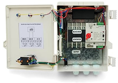 Caja de panel del de control del interruptor de transferencia automática monofásico 220v 380v del pequeño generador Ats(380V)