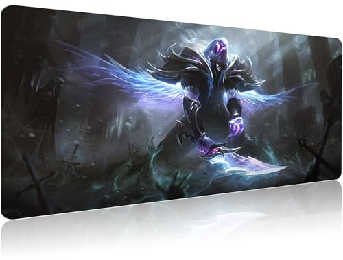 League of Legends Erweitertes großes Mauspad, XXL-Gaming-Mauspad, 35,4 x 15,7 x 1,18 Zoll, große Computer-Tastatur-Schreibtischmatte, wasserdichtes Mauspad mit genähten Kanten und rutschfester