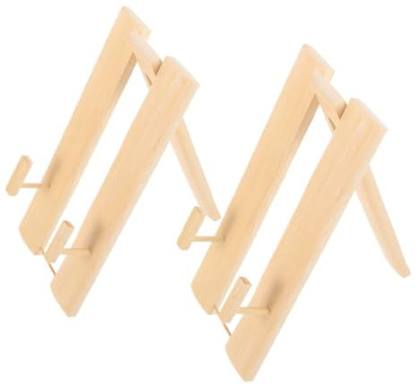 DECHOUS 2pcs Japanese Fan Holder Stand Wooden Fan Rack for Folding Calligraphy Scroll Storage Holder for Party