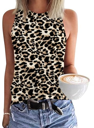 WNEEDU Damen Tank Top Ärmellos Rundhals Basic Sommer Oberteile Design Bluse | Atmungsaktives Trägertop & Achselshirt für Frauen. Vielfältige Farben für Strand, Sport, Unterziehhose & Casual-Styling