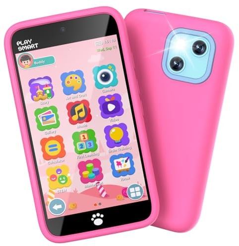 MOMILLA Kids Smart Phone, 195+ Drawing 45+ Stickers 220+ Games Toddler Toys