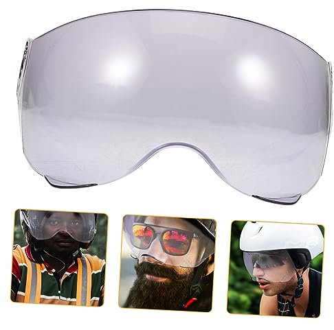 SKISUNO Visiera Per Casco Trasparente Protezione Vento Sabbia Occhi Detriti Design Robusto Durata Sostituzione Ampia Visione Guida Casco