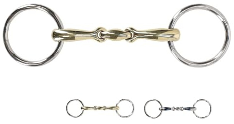 NETPROSHOP Anatomisch geformte Wassertrense mit doppelt gebrochenem Gebiss Mundstück 14 mm Argentan oder Sweet Iron, Groesse:10,5, Farbe:Argentan