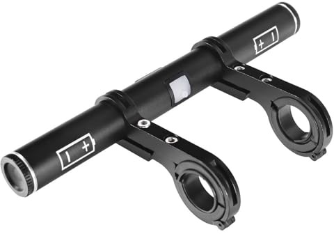 Kikumi Bike -Lenker -Extender Wiederaufladbare Aluminiumlegierung 20 Cm Lenkerlehre Multifunktional Light Mount Halterhalter Power Bank