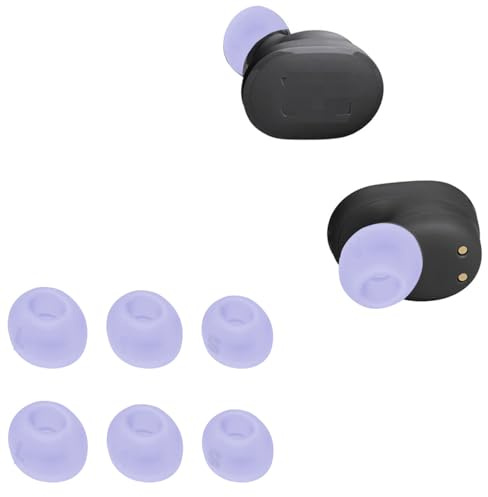 Ersatz Silikon Ohrstöpsel für JBL Tune Buds, Ersatzpolster In-Ear Ohrpolster Kopfhörer Aufsätze,6 Stück Polster (Purple)