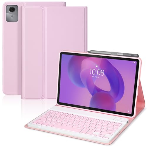 Funda Teclado para Lenovo Idea Tab 2025 11 Pulgadas(TB336FU/TB336ZU) | Soporte para Lápiz y Teclado Recargable, [Español] Magnético Desmontable BluetoothTeclado para tablet lenovo idea 11