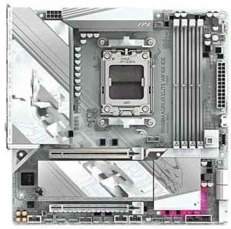 Placa Madre La Placa Base Fit For GIGABYTE GA B850M AORUS Elite WIFI6E Ice admite hasta la Serie Ryzen 9000 con Fuente de alimentación 12+2+ / Socket AM5