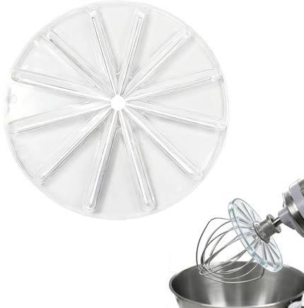 KLINNA Standmixer Spritzschutz Zubehör, Rührkopf Anti-Spritzer Schallwand für 6-Draht-Schneebesen Mixer Sahne-Schaber Aufsatz für Schneebesen, Rührschüssel Abdeckung Ausgießschutz, Zubehör Kochzubehör