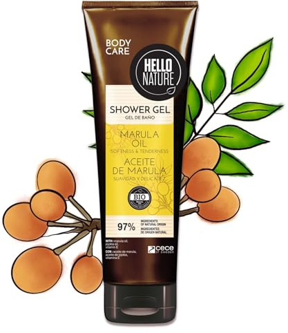 P-Beauty Naturkosmetik Duschgel mit Marula Öl - Veganes Shower Gel für Damen & Herren - Duschbad für trockene & sensible Haut feuchtigkeitsspendend, regenerierend (1x250ml)