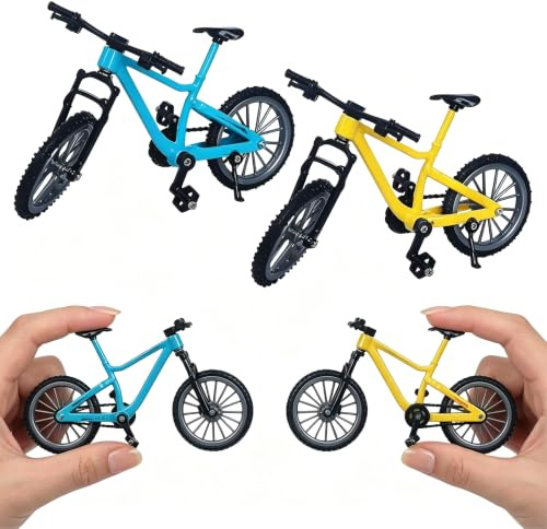 SxiGxiv Finger BMX, Finger Fahrrad Miniaturmodelle, 2 Stück Mini BMX Finger Bike Mountainbike Modelle, Detaillierte Nachbildung für Erwachsene Sammlung, Desktop Deko und Unterhaltung