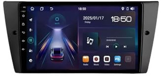 Portatile Wireless Carplay e Android Auto per BMW E90 E91 E92 E93 2005-2013 Car Radio con Wifi, Gps Navi, Schermo Bluetooth, Fm, Siri, Aux, Airplay, Voice, 4 Nucleo 1G+16G